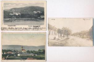 6 db RÉGI képeslap: Szob, Kovácspatak, Börzsöny, Visegrád, cserkész / 6 pre-1945 Hungarian town-view...