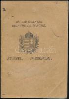 1927 Fényképes magyar útlevél bankigazgató felesége részére, csehszlovák, lengyel, osztrák bejegyzésekkel