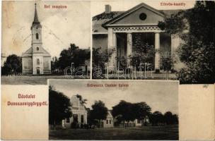 1911 Dunaszentgyörgy, Református templom, Eötvös kastély, Schwarcz Oszkár üzlete és saját kiadása