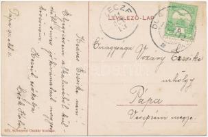 1911 Dunaszentgyörgy, Református templom, Eötvös kastély, Schwarcz Oszkár üzlete és saját kiadása