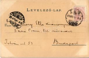 1899 Fiume, Rijeka; Corso, K.k. Kriegsmarine Marineakademie / promenade, Austro-Hungarian Navy acade...