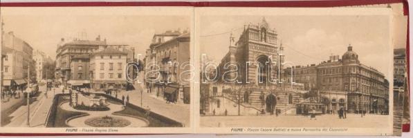 Fiume, Rijeka; Ricordo Vedute Principali - képeslapfüzet 12 + 2 lappal / postcard booklet with 12 + ...