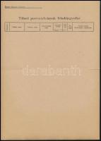 6 db katonai képeslap és űrlap (Honvéd Gyógyház, tábori postautalványok feladójegyzéke, stb.)