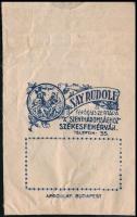 Say Rudolf Gyógyszertára a Szentháromsághoz Székesfehérvár papírtasak, 7×4,5 cm