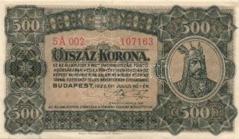 1923. 500K "Magyar Pénzjegy..." T:II