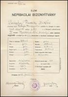 A Saághy-Ruszek család hagyatékából: bizonyítvány, anyakönyvi kivonat, egyéb iratok, stb., egy zacsk...