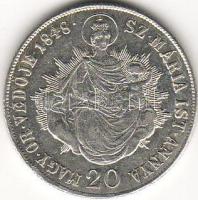 1848KB 20Kr ezüst Szabadságharc-veret T:1/2