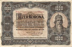 1920. 1000K "Orell Füssli" T:III-