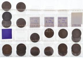 Nagy-Britannia 71db-os vegyes fémpénz tétel berakólapokba rendezve T:vegyes
Great Britain 71pcs of ...