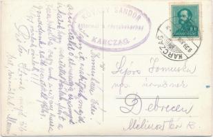 1939 Karcag, Kőváry Sándor éttermei a rózsabokorhoz, kert pincérekkel. photo