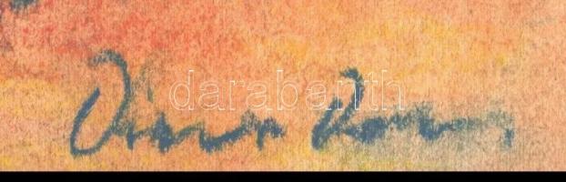 Diener jelzéssel: Boltíves híd. Pasztell, papír, 31×42 cm