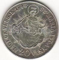 1848KB 20Kr ezüst Szabadságharc-veret T:1/2