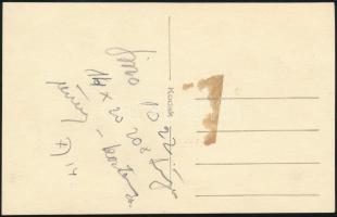 1943 Alszeghy Zsolt irodalomtörténész Káptalanfüreden, fotó, feliratozva, 13×9 cm