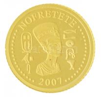 Togói Köztársaság 2007. 1500Fr Au Nofertiti (0,5g/0.999) T:1 (eredetileg PP)  Republic of Togo 2007. 1500 Francs Au Nefertiti (0,5g/0.999) C:UNC (originally PP)
