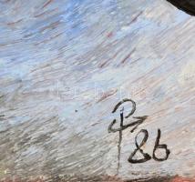 P jelzéssel: Kompozíció. Olaj, vászon, 30×24 cm