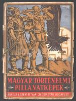 cca 1936 Magyar történelmi pillanatképek, 3. sz. füz., Bp., Szent István Cikóriagyár, reklám matricagyűjtő füzet, számos matricával, teljes