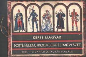 cca 1938 Képes magyar történelem, irodalom és művészet, a Szent István Cikóriagyár matricagyűjtő albuma, Teljes!