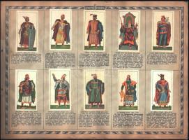 cca 1938 Képes magyar történelem, irodalom és művészet, a Szent István Cikóriagyár matricagyűjtő alb...