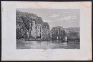 cca 1860 Orsova, Trajanus táblája. Acélmetszet. 15x10 c m