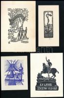 7 db különféle technikájú jelzett magyar ex libris / 7 Hungarianex libris bookplates. Different tech...