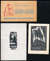 7 db különféle technikájú jelzett magyar ex libris / 7 Hungarianex libris bookplates. Different tech...