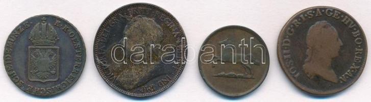 4db-os vegyes magyar és külföldi réz- és bronzpénz tétel, közte 1816B 1/2kr Cu; Nagy-Britannia 1901....