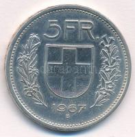 Svájc 1967B 5Fr Ag T:1-,2 Switzerland 1967B 5 Francs Ag C:AU,XF  Krause KM#40