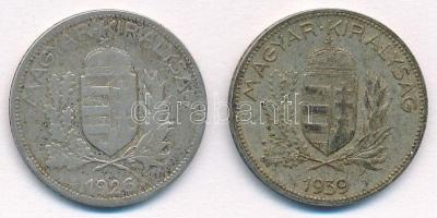 1926-1939. 1P Ag (2xklf) T:2-3 patina  Adamo P6