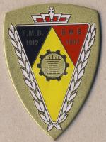 Belgium 1962. "Belga Motorkerékpár Szövetség 1912-1962" 50. évfordulójára kiadott aranyozott, zománcozott Br emlékplakett T:2