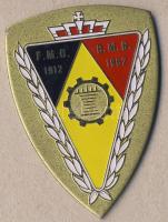 Belgium 1962. "Belga Motorkerékpár Szövetség 1912-1962" 50. évfordulójára kiadott aranyozott, zománcozott Br emlékplakett T:2