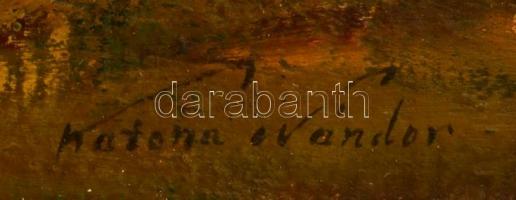 Katona jelzéssel: Erdőrészlet. Olaj, vászon (hibás), 70×80 cm