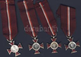 Belgium DN modern "Baudouin" polgári kitüntetés Ffém, szalaggal (4x) T:2