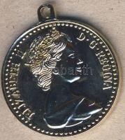 Nagy-Britannia DN "II.Erzsébet" modern aranyozott zseton T:1 f.