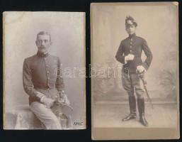 cca 1913 Katonaportrék, 7 db keményhátú fotó, több műteremből, különböző méretben