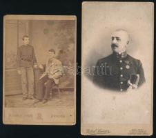 cca 1913 Katonaportrék, 7 db keményhátú fotó, több műteremből, különböző méretben
