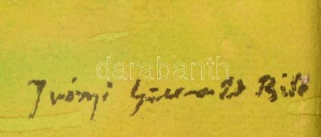 Iványi jelzéssel: Almás csendélet. Akvarell, papír, üvegezett keretben, 35×26 cm