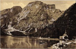 Lago di Braies, Pragser Wildsee, Lake Prags (Südtirol); Raphael Tuck & Sons Photobraun Künstlerserie, Josef Werth 781.