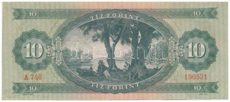 1962. 10Ft fordított hátlapi "01"-es alapnyomattal T:III szép papír 
Adamo F6