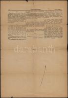 1919 Tanácsköztársaság, hivatalos lap 81. szám (júl. 2.), kis sérülésekkel, 2 p