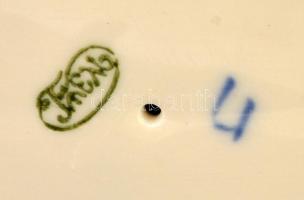 Jelzett halas gyertyatartó párban, kézzel festett, hibátlan, m: 12 cm (2×)