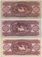 1962. 100Ft + 1968. 100Ft + 1984. 100Ft T:III szép papír