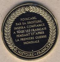 Franciaország 1973. "Franciaország története-Poincare" aranyozott emlékérem T:BU