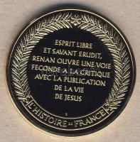 Franciaország 1973. "Franciaország története-Renan" aranyozott emlékérem T:BU