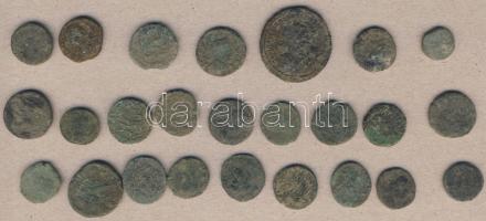 Római Császárság 25db kisbronz T:tisztítatlan