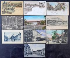 Egy doboznyi, kb. 600-650 db RÉGI magyar és történelmi magyar városképes lap / Cca. 600-650 pre-1945...