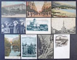 Egy doboznyi, kb. 600-650 db RÉGI magyar és történelmi magyar városképes lap / Cca. 600-650 pre-1945...