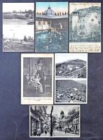 Egy doboznyi, kb. 600-650 db RÉGI magyar és történelmi magyar városképes lap / Cca. 600-650 pre-1945...