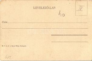 Budapest V. Deák tér, villamosok, üzletek, élővirág csarnok. M.T. és F.I. Koch Willy (fl)