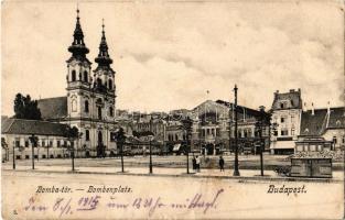 1915 Budapest I. Bomba tér (ma Batthyány tér), Budai vásárcsarnok, Petz Ágoston és Wirth Antal üzlete (kis szakadások / small tears)