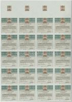 Budapest 1991. "A BŐRKER Kereskedelmi Részvénytársaság" bemutatóra szóló részvénye 10.000F...